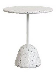 Bílý terrazzo zahradní stůl Kave Home Saura 70 cm