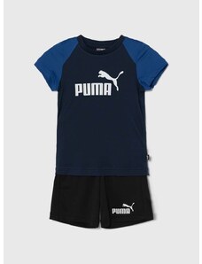 Dětská souprava Puma Short Polyester Set B tmavomodrá barva