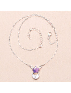 Nefertitis Opál dendritický náhrdelník stříbro Ag 925 37647 - 41 - 46 cm, 4,9 g