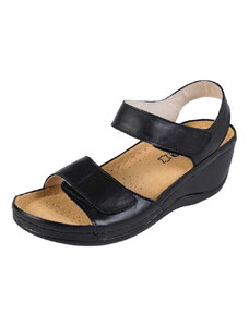 Buxa Dámské kožené sandály BZ315 - Černá