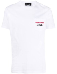 DSQUARED2 "Back On The Planet" White tričko