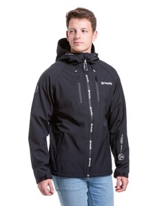 Meatfly pánská softshell bunda Rasmussen Logo Black | Černá