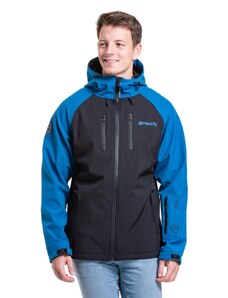 Meatfly pánská softshell bunda Rasmussen Ocean Blue/Black | Černá