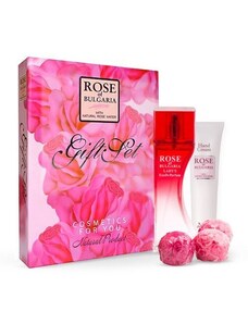Biofresh Dárková sada - mýdlo, růžový parfém, krém na ruce Rose of Bulgaria