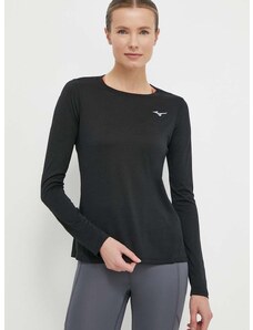 Běžecké triko s dlouhým rukávem Mizuno Impulse Core černá barva