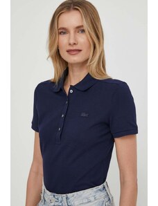 Tričko Lacoste dámské, tmavomodrá barva, s límečkem, PF5462-001