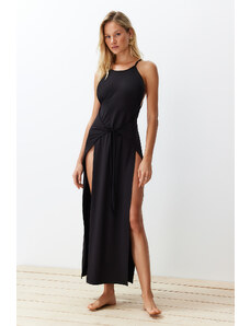 Trendyol Black Maxi Knitted Laced Beach Dress