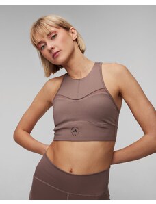 Hnědý dámský sportovní top Adidas by Stella McCartney ASMC Tpr Crop