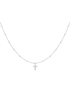 ORNAMENTI Náhrdelník Cross silver