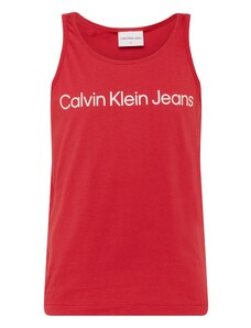 Calvin Klein Jeans Tričko krvavě červená / bílá