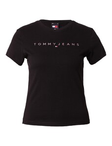 Tommy Jeans Tričko námořnická modř / růžová / krvavě červená / černá