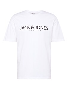 JACK & JONES Tričko 'Bla Jack' černá / bílá
