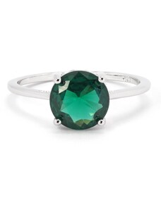 Rafity Stříbrný prsten se smaragdem