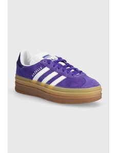 Semišové sneakers boty adidas Originals Gazelle Bold W fialová barva, IE0419