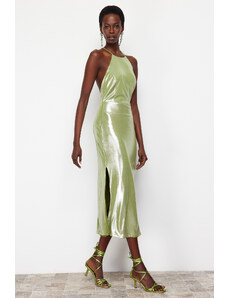 Trendyol Light Green Metallic Look Dress