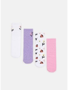 Sinsay - Sada 4 párů ponožek - vícebarevná