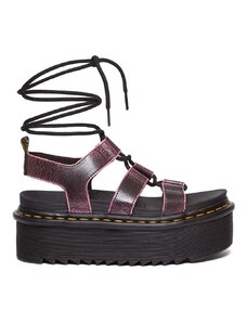 Kožené sandály Dr. Martens Nartilla XL dámské, růžová barva, na platformě, DM31540379