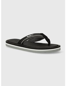 Žabky Pepe Jeans PMS70156 pánské, černá barva, WEST BASIC