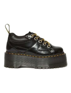 Kožené polobotky Dr. Martens 5i Quad Max dámské, černá barva, na platformě, DM31423001