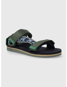 Dětské sandály Pepe Jeans POOL ONE B zelená barva