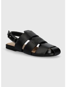 Kožené sandály JW Anderson Fisherman Sandal dámské, černá barva, ANW42215A