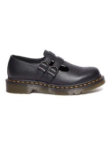 Kožené polobotky Dr. Martens 8065 Mary Jane dámské, černá barva, na plochém podpatku, DM30692001