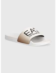 Pantofle EA7 Emporio Armani dámské, bílá barva