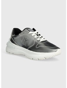 Sneakers boty Calvin Klein Jeans CHUNKY RUNNER LOW V MG DC stříbrná barva, YW0YW01424