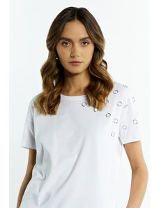 Dámské bavlněné tričko Monnari Blouses White