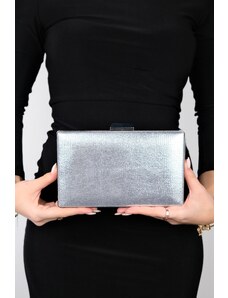 LuviShoes TORONTO Women's Silver Rolled Evening Bag