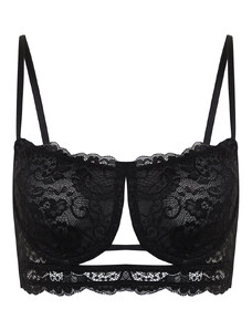 Trendyol Black Lace Capless Bustier Knitted Bra