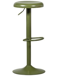 Hoorns Zelená kovová barová židle Newton 61-81 cm