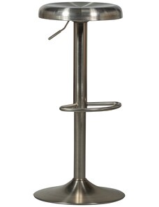 Hoorns Stříbrná kovová barová židle Newton 61-81 cm