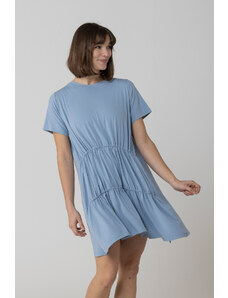 ONEDAY BEA krátké šaty s řasením - Světle modrá
