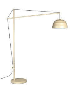 Béžová kovová stojací lampa DUTCHBONE LIWA 180 cm