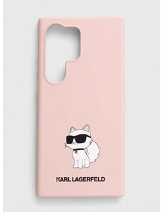 Obal na telefon Karl Lagerfeld S24 Ultra S928 růžová barva