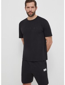 Tričko Calvin Klein Underwear černá barva, s aplikací, 000NM2501E