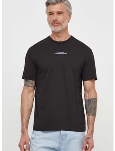 Bavlněné tričko Calvin Klein černá barva, s potiskem, K10K112486