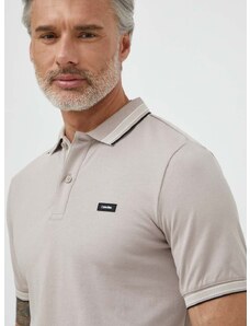 Polo tričko Calvin Klein béžová barva, K10K112469