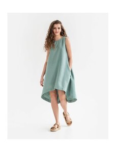 Magic Linen Lněné šaty Toscana Teal blue Velikost: S