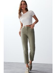 Trendyol Khaki High Waist Mom Jeans