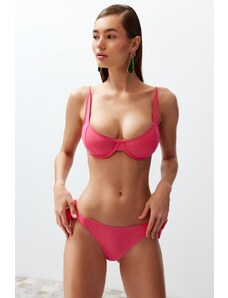 Trendyol Fuchsia Tie-Up Brazilian Bikini Bottom