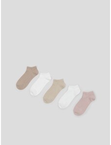 Sinsay - Sada 5 párů ponožek - béžová
