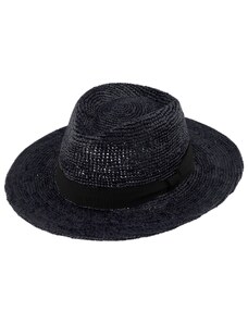 Fiebig Fedora Raffia - slaměný černý klobouk - Bestseller