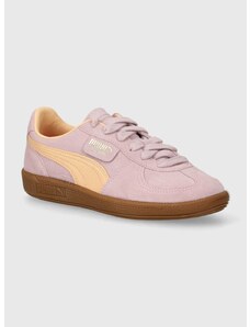 Semišové sneakers boty Puma Palermo Cobalt Glaze růžová barva, 396463