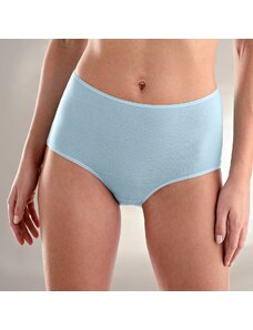 Blancheporte Sada 10 jednobarevných kalhotek maxi z pružné bavlny modrá/růžová 36/38