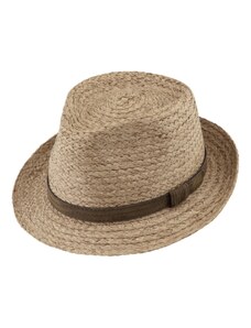 Unisex letní klobouk Trilby od Fiebig - Camel