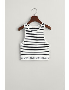 TOP GANT STRIPED RIBBED TANK TOP černá 134/140