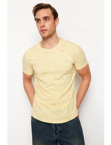 Trendyol Yellow Regular/Normal Fit Patterned T-Shirt