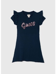 Dívčí šaty Guess tmavomodrá barva, mini